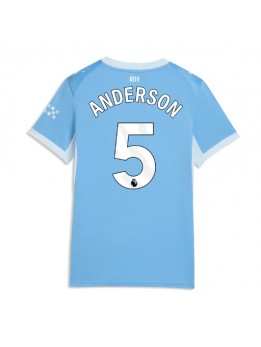 Ženski Nogometna dresi replika Manchester City Elliot Anderson #5 Domači 2026-27 Kratek rokav